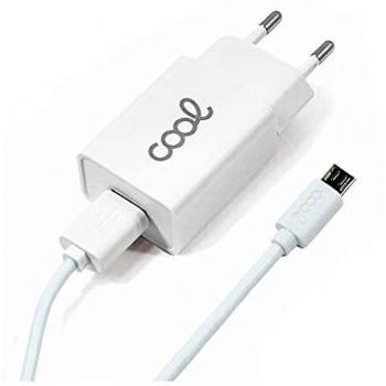 Cargador Red Conector Micro-USB Cool Universal 1.5Amp Kit 2 En 1 Blanco