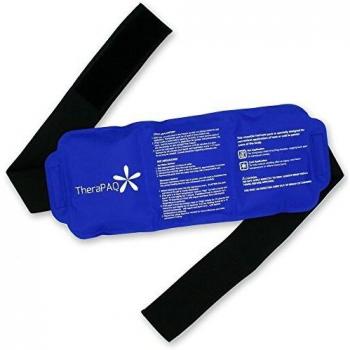 Pain Relief Ice Pack with Strap for Hot & Cold Therapy by TheraPAQ - Reusable Gel Pack for Injuries | Best as Heat Wrap or Cold Pack for Back, Waist, Shoulder, Neck, Ankle and Hip