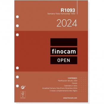 Recambio Anual 2024 Finocam Open R1093 1000 Semana Vista Horizontal 155x215mm