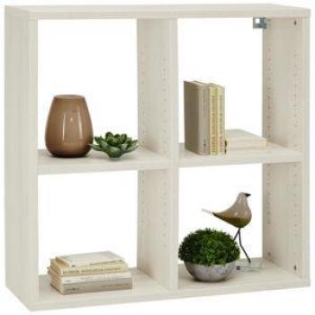 Umbra Bellwood Freestanding Shelf 3-Tier White/Natural 90cm H X 72cm W X 25cm D