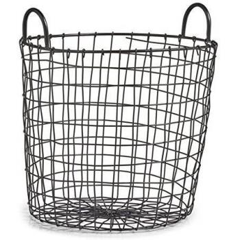 Zeller 15161 cesta, metal, Negro, 36 x 36 x 40,50 cm