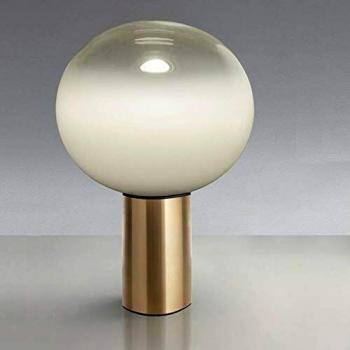 Lámpara de Mesa Artemide Laguna 16 - Latón Satinado, Vidrio Soplado, Diseño Matteo Thun