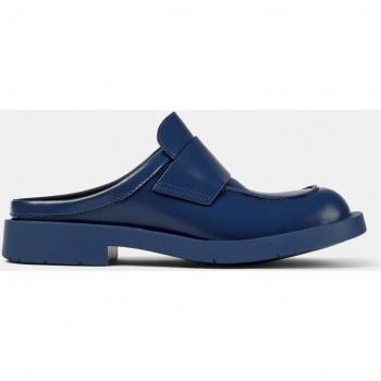 Camperlab Unisex Leather Clogs with Square Toe - Blue, Size 42