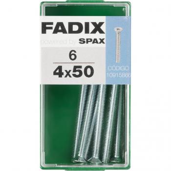 Tornillo Métrica Cabeza Plana M4 x 50 mm - Caja 6 Uds