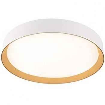 Plafón de techo LED Lea 72W 3610lm 3000k Blanco o Negro e interior Madera ø80cm