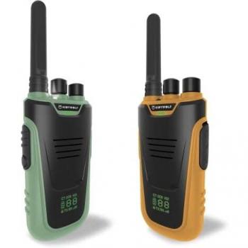 Walkie-Talkies KIDYTALK recargables para niños, verde y naranja, alcance de 6 km
