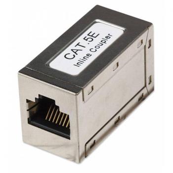 Cople RJ45-RJ45 Cat5e Modular Metálico Hembra-Hembra Intellinet