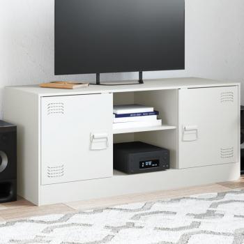 Soporte de TV blanco 99x39x44 cm en acero