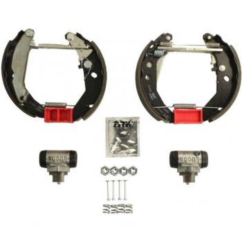 Juego de zapatas de frenos Superkit TRW GSK1648 - Zapatas de freno traseras, fabricadas por TRW, diseño optimizado para un rendimiento superior, incluye 4 piezas (2 por lado), material compuesto para