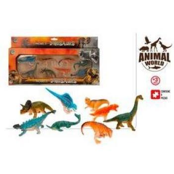 Pack De 8 Dinosaurios Animal World +3A