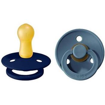 BIBS Colour Pacifier Latex Deep Space/Petrol 6-18 Months Pack of 2