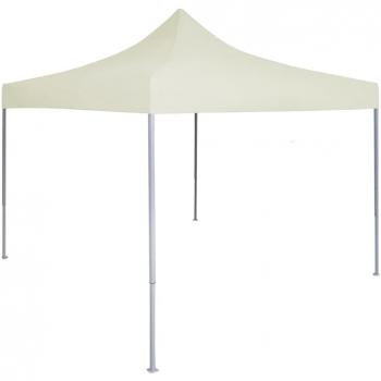 Gazebo plegable profesional 2x2 m en acero color crema