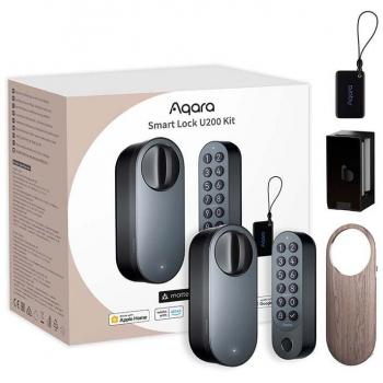 Cerradura de puerta inteligente Aqara Smart Lock U200 Kit Negro | HomeKit, Thread, Bluetooth 5.1, NFC