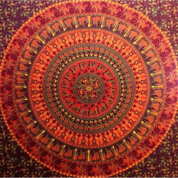 Tapiz regalo tapices hippie elefante Mandala bohemio psicodélico intrincado indio colgante de pared ropa de cama colcha