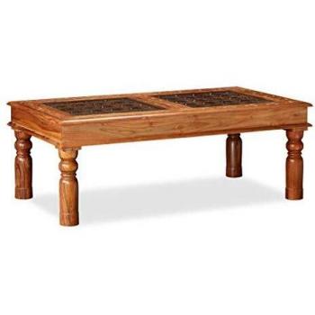 vidaXL Acacia Mesa Centro 110x60x40 cm Madera Mesita Mesilla Mueble Auxiliar