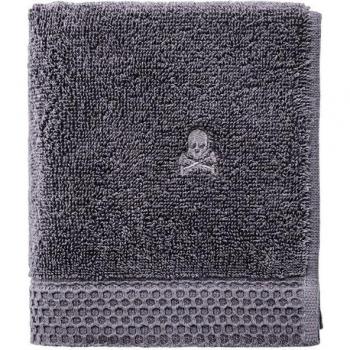 Toalla de tocador Scalpers Home 30x50cm 100% algodón gris con logo bordado