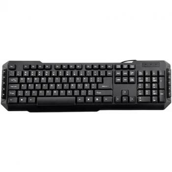 Teclado Multimedia 3GO Drile PS2 con 105 Teclas + 10 Multimedia, Color Negro