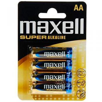 Maxell Super Alkaline AA LR6 Battery Pack - 4 Count