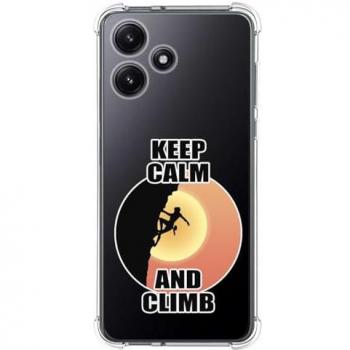 Funda de Silicona Antigolpes para Xiaomi Redmi 12 5G con Diseño de Mujer y Dibujos de Escalada