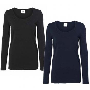 Mamalicious - Camiseta de manga larga - para mujer negro Black & Navy Blazer 42