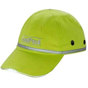 Toolpack Gorra Protectora de Trabajo con LED Verde Lima Equipo Personal Casco
