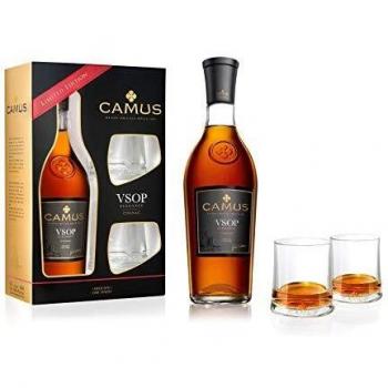Cognac CAMUS VSOP Elegance 40% Vol. 0,7L en estuche con 2 copas