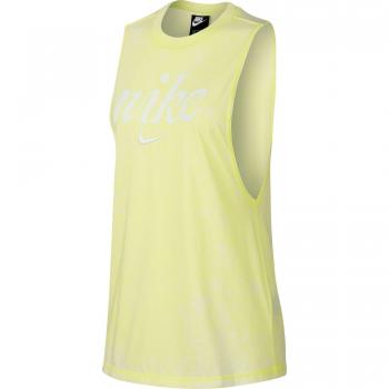 Nike W NSW WSH Tank Top/Singlet, Mujer, Luminous Green/Summit White, S