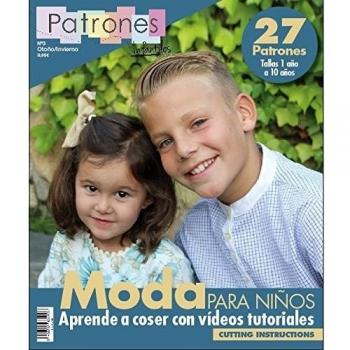 Revista patrones de costura infantil, nº 3. Moda Otoño-Inviervo, 27 modelos de patrones,  niña, niño  Talla 1 a 10 años. Cutting instructions.