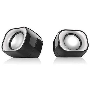 Altavoces de Sobremesa Nilox 2.0, 2W, USB, Color Negro
