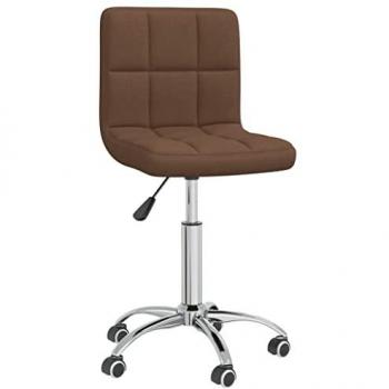 Silla de comedor giratoria tela marrón