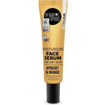 Organic Shop Moisturizing Facial Serum for Dry Skin with Apricot & Mango 30ml