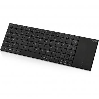Teclado Inalámbrico Rapoo E2710 con Touchpad, 2.4 GHz, Multimedia, Ultra Delgado, Negro