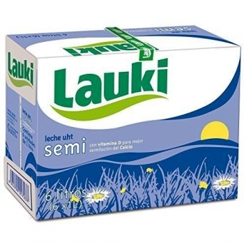 Lauki Leche Semidesnatada Pack, 6 x 1L