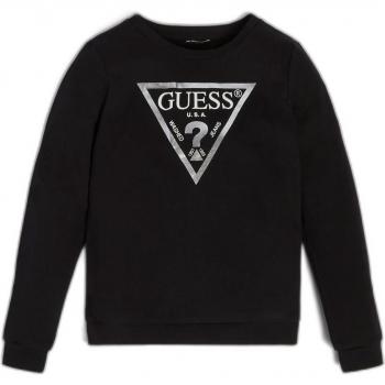 Guess Kids Logo Crew Sweatshirt Black 12 Years