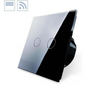 Control de persianas táctil + remoto frontal negro LEDBOX