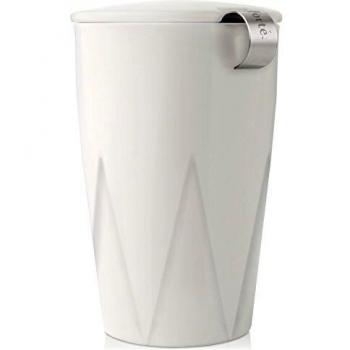 Tea Forté Kati Mug FORTE WHITE - Taza con cafetera para té a granel - 350 ML