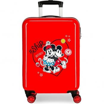 Disney Mickey & Minnie Ship Always Be Kind Maleta de Cabina Rígida Rojo 34L