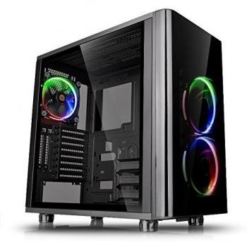 Caja de Ordenador Thermaltake View 31 TG RGB Midi-Tower - Compatible con ATX, Micro-ATX, Mini-ITX, Fabricada en SPCC y Vidrio Templado, Diseño para Juegos - Color Negro-RGB