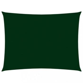 Toldo de vela rectangular de tela oxford verde oscuro 2x4 m