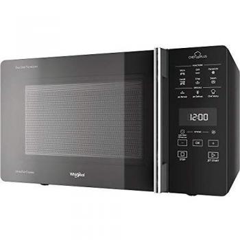 Microondas Combinado Whirlpool Chef Plus MCP 359 SL 25L 800W con Grill y Función DualCrisp, Color Plata y Negro