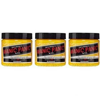 Manic Panic - Sunshine Classic Creme Vegan Cruelty Free Yellow Semi Permanent Hair Dye - 3 x 118ml