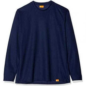 iQ-UV - Camiseta de Manga Larga para Hombre 50+ protección Solar con Cuello Redondo, Corte Regular, Hombre, Camiseta de Manga Larga con protección UV, 5491004490-52L, Azul Marino, Large