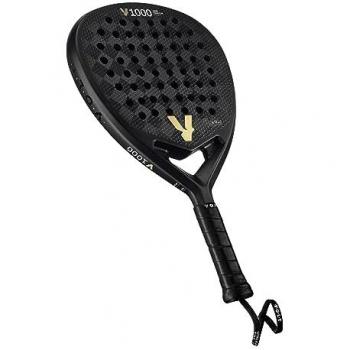 Volt Padel Pala De Pádel 1000 V23 - Pala de pádel con tecnología avanzada, diseño aerodinámico, núcleo de goma EVA, superficie de fibra de vidrio, peso ligero y equilibrio optimizado para mayor control y