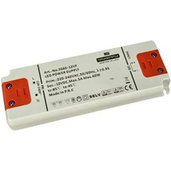 Transformador Slim 12V 60W 5A 18mm SNAPPY SS60-12VF