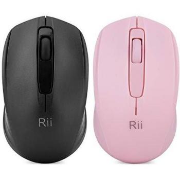 Rii Ratón inalámbrico RM100+, para PC, Portátil, Windows, Ofimática. 1000 dpi. Incluye Receptor USB