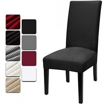 Dioxide Fundas para Sillas Pack de 6 Fundas Sillas Comedor, Fundas Elásticas Chair Covers Lavables Desmontables Cubiertas para Sillas Muy Fácil de Limpiar Duradera