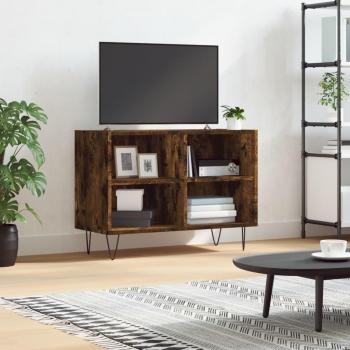 Mueble de TV madera de ingeniería roble ahumado 69,5x30x50 cm