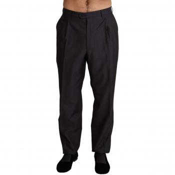 Dolce & Gabbana Gray Wool Blend Formal Trousers Pants - IT54 | XL, Suit Trousers, Male, Size: 2XL