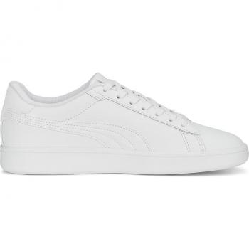Zapatillas Casual de Niños Puma Smash 3.0 L, Piel Blanca, Unisex, Talla 38 EU