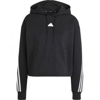 Sudadera con Capucha Adidas Future Icons 3 Stripes Oh para mujer en color negro
